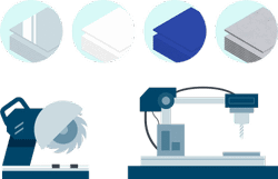 豊富な材質対応・多彩な加工範囲